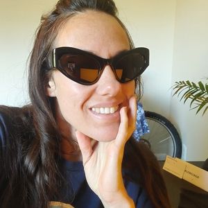 Balenciaga black cateye sunglasses